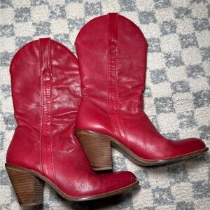 Jessica Simpson Red Heeled Boots